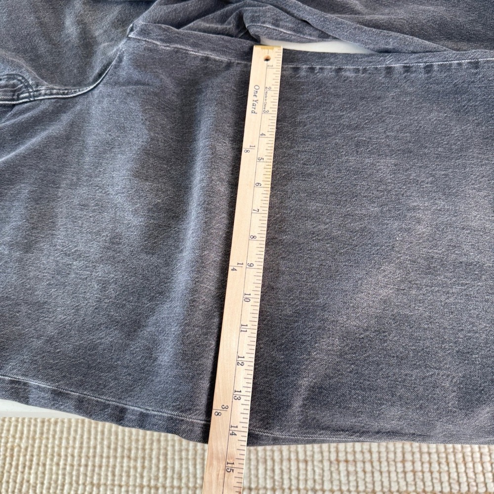 American Eagle Wide Leg Jeans 16L Grey Cotton High Rise Grunge Streetwear Indie - Picture 13 of 16